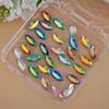 Taladro de punta acrílica con forma de caballo color AB 7*15mm taladro de pegamento accesorios para joyería al por mayor hecho a mano DIY taladro para uñas