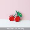 Parche de Tela Bordado de Fruta de Cereza Cubre Agujeros Pequeños DIY Decorativo Mochila Accesorios Carcasa de Teléfono Móvil 3 Formas Autoadhesivo