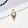 Accesorios DIY Zirconia Microincrustada de Cobre Palacio Retro Hueco Oval Diamante Colgante Pendientes Pasador Pulsera Material