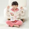 Pijamas infantiles de invierno de terciopelo coral para niñas, otoño e invierno, franela para niños y niños, ropa de hogar gruesa de terciopelo, traje