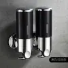 Dispensador de sabão em aço inoxidável, montado na parede, bomba manual, para gel de banho, adequado para banheiros de hotel, dispensador de sabonete líquido galvanizado