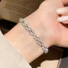 Pulsera Rombo Flor Zircón Bañada en Oro Real con Goteo de Aceite Lujo Accesible Pulsera de Gama Alta Moda y Exquisita Pulsera Elegante para Mujeres