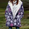 [Processamento Personalizado] Novo Casaco de Inverno Feminino com Pelúcia Estilo Europeu e Americano Casaco com Capuz 3D de Natal Atacado