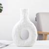 Vaso Geométrico de Cerâmica Criativo Simples Nórdico com Formato Especial Preto e Branco Minimalista Estilo Menina Pastoral Decoração de Casa para Homestay
