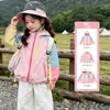 Cortavientos con capucha nuevo para primavera y otoño 2026 para niñas, top elegante y casual para niñas pequeñas y bebés, chaqueta cortavientos para niños
