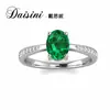 Anillo de esmeralda geométrico simple de plata S925 nuevo de Daisini joyería de moda exquisita venta al por mayor