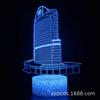 Série de iluminação para fornecimento transfronteiriço Pirâmide 3D luz noturna colorida controle remoto plug-in LED toque luminária de mesa luminária de presente