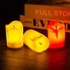 Luz de Vela Digital Simulada Lágrimas de Cristal Brilhantes Vela Falsa Brilhante Decoração de Natal Iluminação Atmosfera Luz Noturna