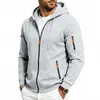 Sudadera con capucha y cremallera de moda versátil, ajuste holgado casual para otoño e invierno, para hombre, europea y americana, Amazon