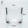Taza de Vela de Vidrio Taza Vacía Decoración de Sala de Estar Botella de Aromaterapia Taza de Regalo para Velas Portavelas de Cristal Taza Portavelas Transparente al por Mayor