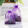 Saco de Embalagem para Flores Secas de Lavanda, Saco Respirável de Malha com Cordão, Saco de Armazenamento de Artemísia, Saco Sachê para Fragrância de Carro