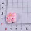 Accesorios de resina de dibujos animados para manualidades, pinzas para el pelo de crema de pastel floral rosa, fundas para teléfono, hebillas para zapatos, llaveros