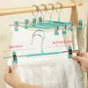 Cabide à Prova de Vento com Trava Automática para Andares Altos Anti-queda Cabide para Calças Doméstico Externo Secagem de Calças Roupa Íntima Clipe Anti-queda para Calças