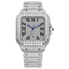 Nuevo Modelo Reloj Mecánico Automático Completo para Hombre con Cuadrado de Diamante Completo 6669