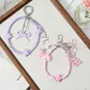Llavero Colgante para Bolso de Resina Multicolor Dibujos Animados Lindos Hecho a Mano con Cuentas Estrella Corazón Flor Oso Lazo