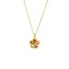 Collar de diseño de oro de arena antiguo de Vietnam de lujo ligero, aretes de flor de cinco pétalos incrustados, joyería pequeña de uso prolongado que no se decolora, venta al por mayor
