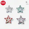 Pendientes de Titanio G23 con Rosca, Huecos, Estrella Completa de Diamante, Clavos para Cartílago, Joyería para Orejas, Accesorios para Piercings, Piezas de Repuesto