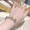 Nuevo Pulsera Cielo Estrellado de Copo de Nieve para Mujer, Exquisita Nueva Dulce Simple de Gama Alta Regalo de Navidad Pulsera Versátil Tendencia