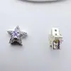 Chapado en Cobre Color 18K Conservación Micro Circonita Estrella de Cinco Puntas Collar de Cuentas de Múltiples Pasadas Accesorios de Joyería DIY Material de Cuentas de Cristal
