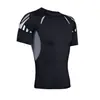 Ropa Deportiva Transfronteriza Ajustada para Hombre Alta Elasticidad Secado Rápido Manga Larga Manga Corta Baloncesto Fútbol Fitness Ciclismo Capa Base Blanca Absorbente de Sudor