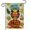 Bandera decorativa para jardín transfronteriza de otoño, nueva, de Acción de Gracias, con estampado de lino de doble cara, para exteriores y patio.