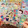 Pegatinas 3D de Crayon Shin-chan en Relieve Impermeables DIY para Patinete Eléctrico, Teléfono, Tableta, Dibujos Animados Lindos, Pegatinas Decorativas