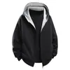 Cardigã Moletom com Capuz Reversível para Homens, Outono Novo Estilo Japonês Pesado Moda Tendência Solto Jaqueta High-End para Homens