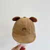 Gorra Infantil de Osito para Primavera y Otoño, Gorra Combinable para Bebé, Gorra de Béisbol Bordada, Sombrero de Sol Fino de Verano para Niños y Niñas
