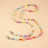 Bolso Cruzado de Perlas Irregulares Lanyard Largo Portátil para Teléfono Móvil Lanyard Sencillo de Perlas para Teléfono Móvil Cadena para Teléfono Móvil Cadena Cadena