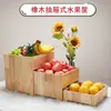 Mesa de Postres tipo Buffet Soporte de Exhibición para Sushi Mesa para Pausa de Té China Mesa de Comida Fría Estante para Pasteles Placa de Exhibición con Adornos de Madera
