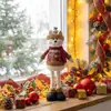 Muñecos de Navidad, Papá Noel telescópico de Navidad, muñeco de nieve, renos, artículos de decoración navideña, decoraciones de ambiente navideño