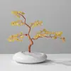 Árvore da Fortuna de Cristal Árvore da Fortuna de Citrino Presente de Inauguração Decoração de Mesa de Escritório para o Ano do Cavalo Ornamento de Atração de Riqueza de Ano Novo