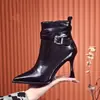 Botines de Tobillo Elegantes de Punta Fina con Tacón Alto Estilo Coreano Tendencia Otoño/Invierno Nueva Llegada para Mujer 2026 Elegantes Botas Adelgazantes de Cuero con Hebilla y Tacón Fino