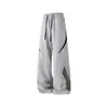 Pantalones cargo de rayas de secado rápido estilo americano, diseño fino y moderno de verano para hombre, deportivos y elegantes, pantalones largos de pierna curva para exteriores