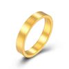 Anillo de acero de titanio de 4 mm con estilo neutro y frío transfronterizo, sencillo, sin decoloración, con acabado mate cepillado, para hombres y mujeres.