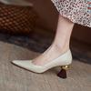Shang Si ~ Estilo Ins Temperamento Zapatos de Mujer Tacones Altos Puntiagudos Zapatos de Mujer con Tacón de Extraterrestre Moda Celebridad de Internet Zapatos Individuales Zapatos para las Cuatro Estaciones