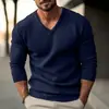 Malha Masculina Europeia e Americana Transfronteiriça Nova Outono e Inverno Gola V Slim Fina Manga Longa Malha Pulôver Masculino Camisa de Base