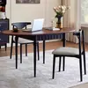 Juego de Mesa y Sillas de Comedor Ovaladas Retro Nórdicas de Madera Maciza - Tablero Ecológico Grado E0 Espesor 2.2cm Base de Mesa 70cm