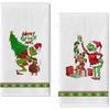 La Toalla de Cocina Navideña Más Popular de Amazon con Estampado de Enano y Muñeco de Nieve Decoración Navideña Trapo de Cocina Toalla de Cocina