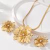 Nova moda europeia e americana acessórios de alta qualidade flores com colar de pérolas pulseira conjunto de joias femininas fábrica de origem