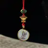 Cordón para Teléfono Móvil Original Tejido a Mano Ocho Santos Patronos 1.5 Thangka Pintado en Oro Colgante para Teléfono Móvil Colgante para Bolso Unidad USB