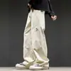 Pantalones de Trabajo Retro Americanos Primavera y Otoño Ropa para Hombre Resistentes al Desgaste Holgados Pierna Recta Largos Pantalones Deportivos Casuales de Moda para Hombre
