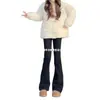 Pantalones Acampanados Negros para Mujer, Nuevos de Primavera, Cintura Alta, Corte Ajustado, Microelásticos, Jeans Estilo Americano, High Street, Pantalones de Herradura, Modernos