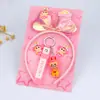 Comercio Exterior Transfronterizo Kuromi Unicornio Diadema Antideslizante Accesorios para el Cabello Lindo Dibujo Animado Set de Llavero de Diadema de Princesa para Niños