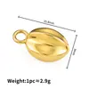 Colgante de Carambola Tridimensional de Acero Inoxidable Pulsera Sencilla Collar Colgante Pequeño DIY Accesorios de Joyería de Moda Materiales Hechos a Mano