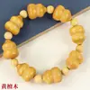 Pulseira Criativa de Cabacinha de Ébano Wengué Jacarandá Roxo Estilo Acadêmico Zen Brinquedos Culturais Enfeites Estilo Chinês para Homens Mulheres Casais