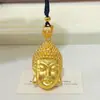 Tienda de Oro Mismo Estilo Colgante de Cabeza de Buda de Oro Macizo Collar Unisex Joyería de Colgante de Buda Maitreya de Imitación de Oro