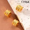 Accesorios Antiguos Vietnamitas de Oro de Arena Alta Retención de Color Cuentas Espaciadoras Colgante de Zirconio Incrustado de Durazno Cadena de Extensión para Pulsera y Collar Joyería DIY
