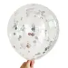 Balão de Lantejoulas Atacado 12 polegadas Látex Transparente Colorido Confete de Lantejoulas Casamento Aniversário Balão Festa Decoração Adereços