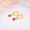 Moda verão bonito cobre banhado a ouro 18K micro incrustado zircão frutas série brincos brincos jóias femininas cross-border atacado